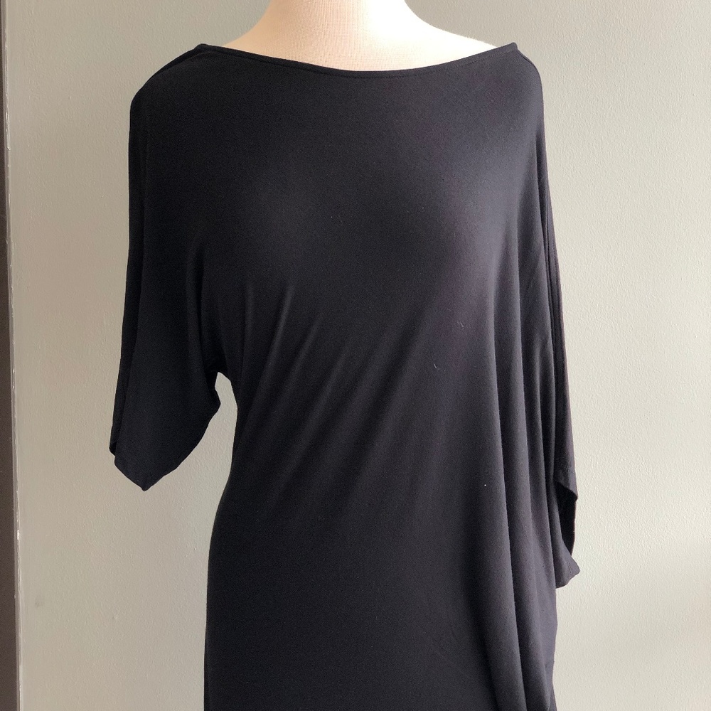 Yana K short black asymmetrical dress